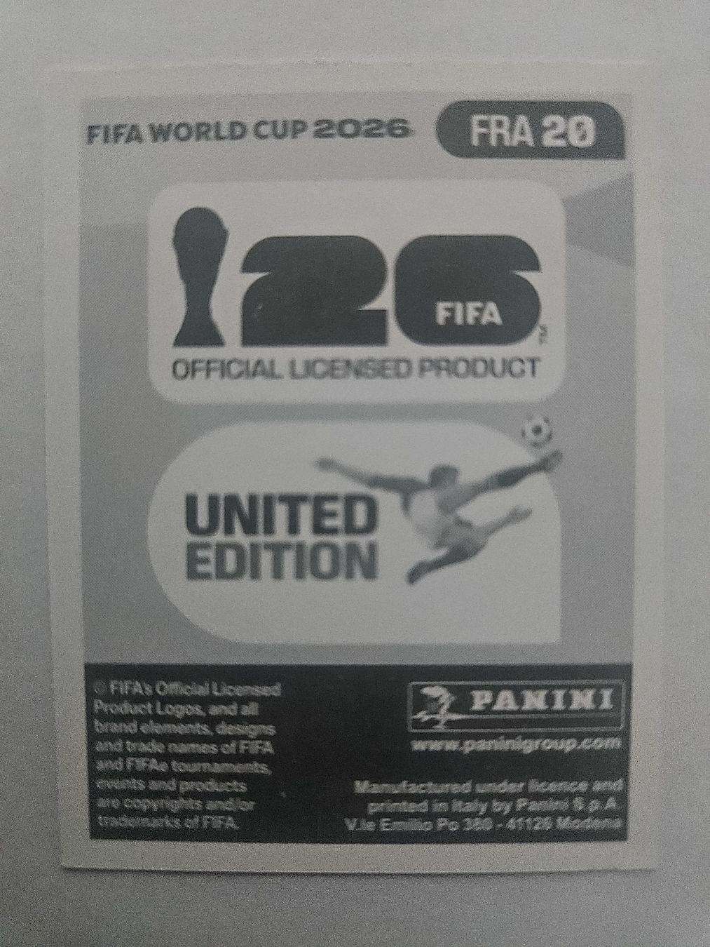 Panini Cartes à collectionner: FRA 20 – Neuf (Voir description) à Würenlingen par Dinli 1