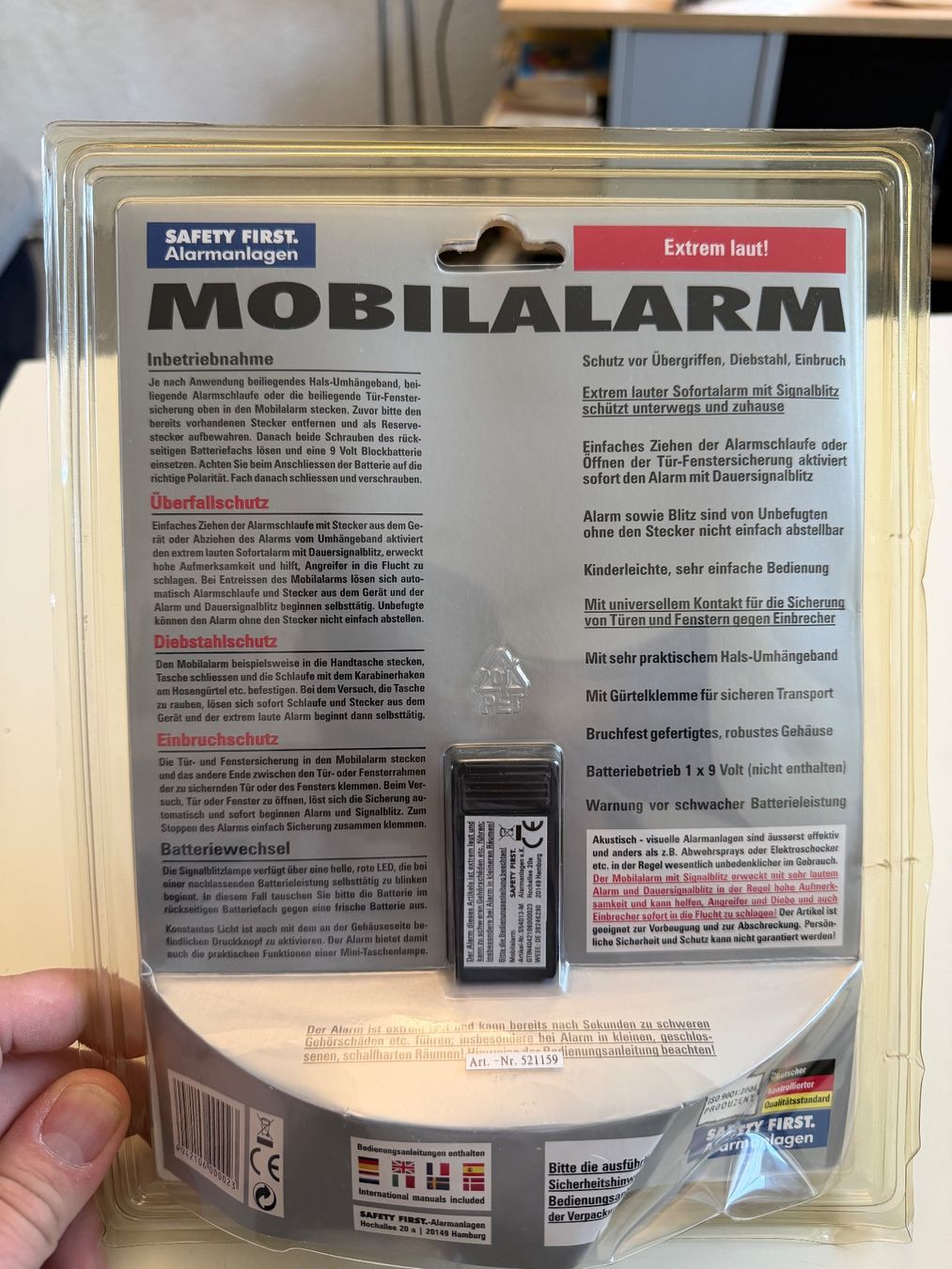 Sistemi d'allarme: MOBILALARM Überfall-, Diebstahl- oder Einbruchschutz – Nuovo e nell'imballaggio originale da Münsingen venduto da Ganjam 3