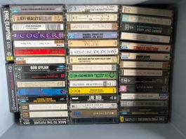 50 Vintage Musikkassetten Sammlung – Rock/Pop/Blues