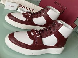 BALLY MERRYK Bovine Grain Leder Velcro Mid Sneakers 45 NEU