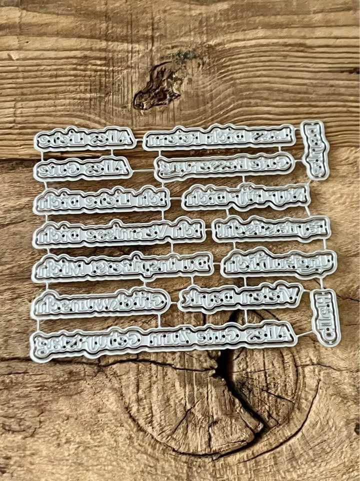 Sciablone: Neues Stanzschablonen-Set 3-D Worte – Nuovo e nell'imballaggio originale da Effretikon venduto da wenuss 4