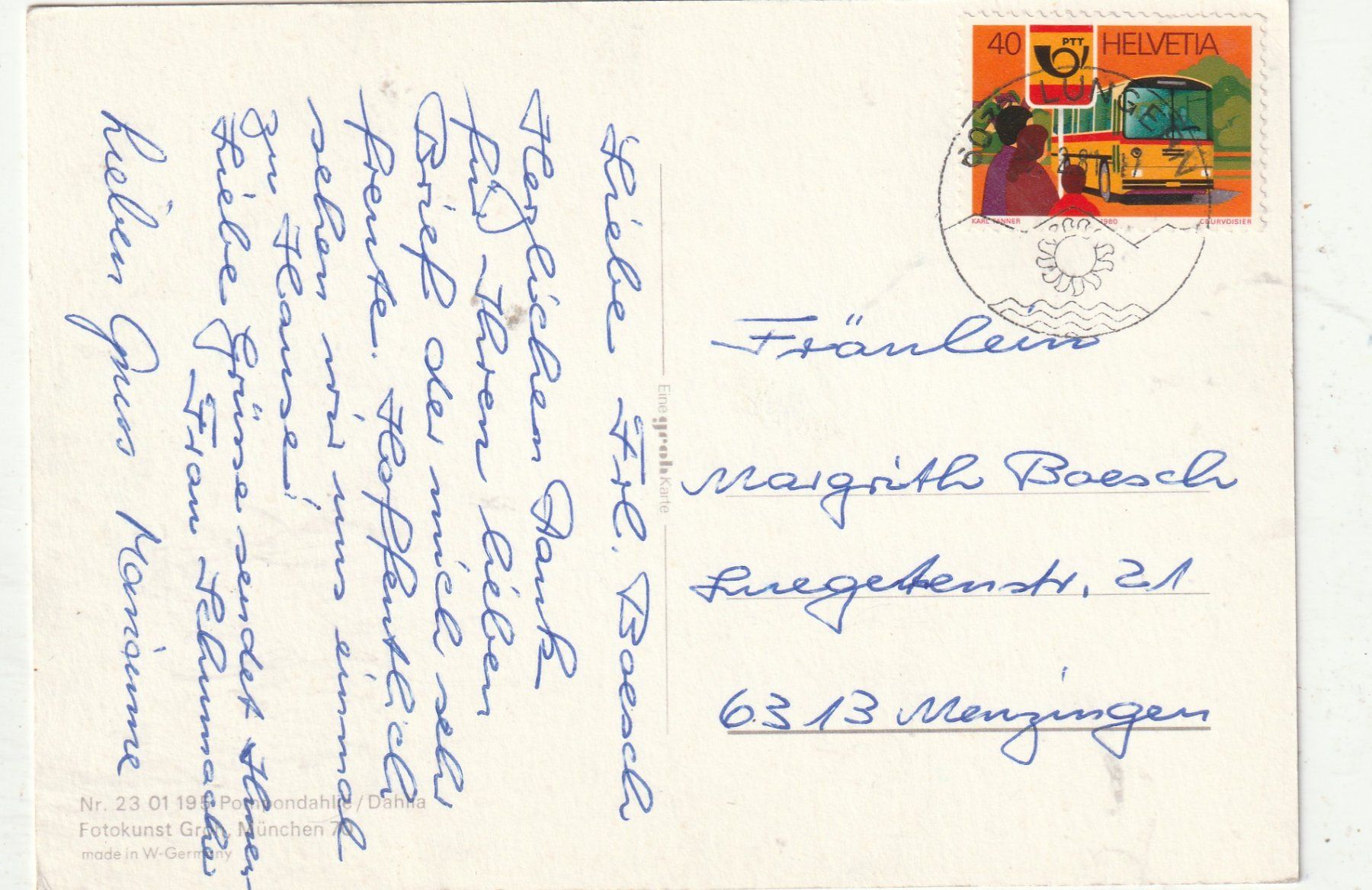 Cartoline postali: Blumenkarte – Usato da Lumbrein venduto da made02 1