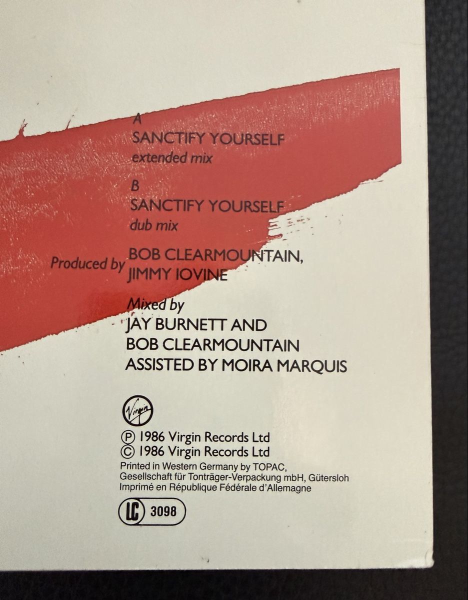 Dischi in vinile: Simple Minds Sanctify Yourself Extended Mix 12“ Single – Usato da Goldach venduto da Donpancho 3
