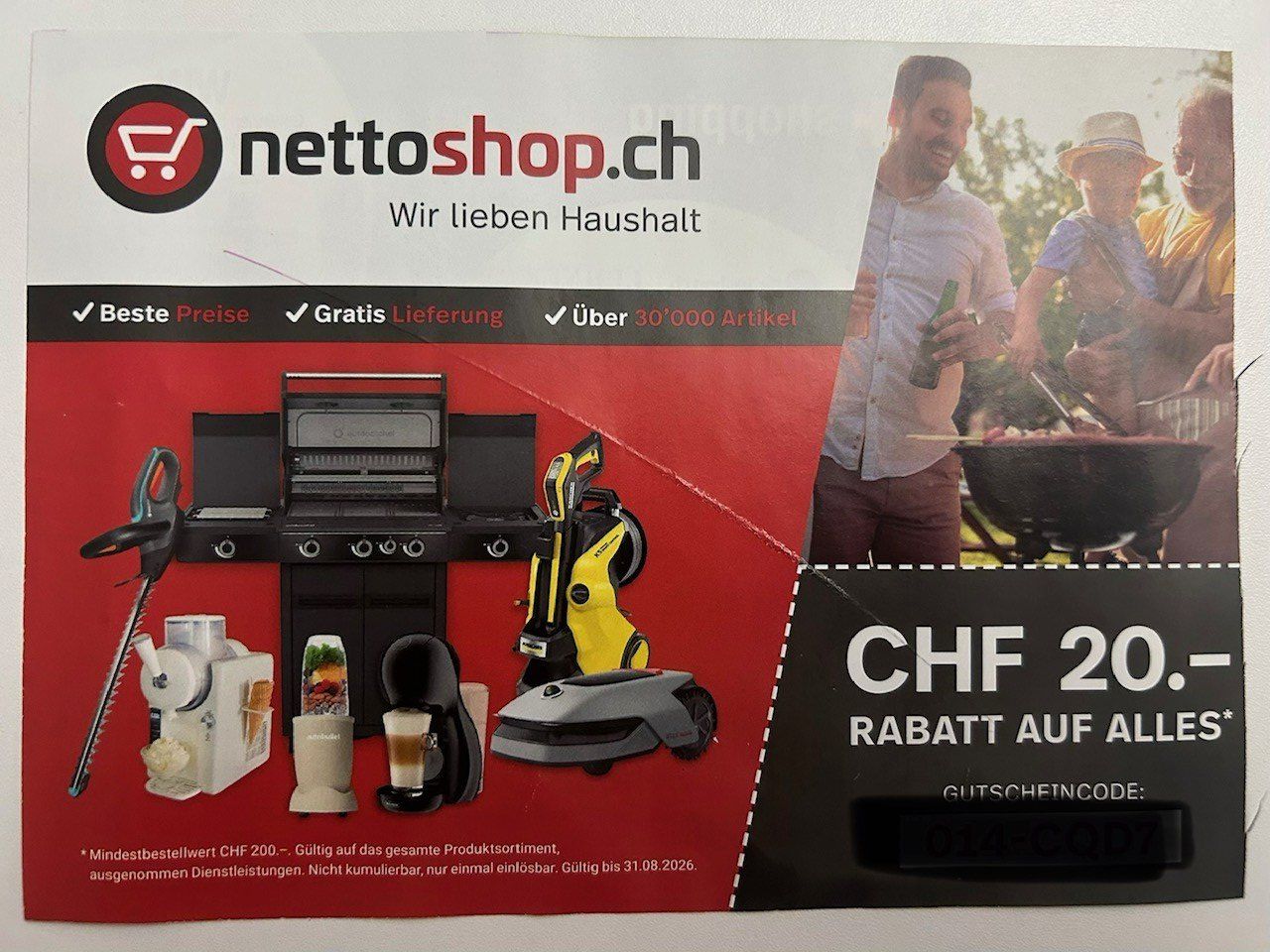 Buoni: Nettoshop Gutschein Fr. 20.- – Nuovo (secondo la descrizione) da Burgdorf venduto da MCSchweizer88