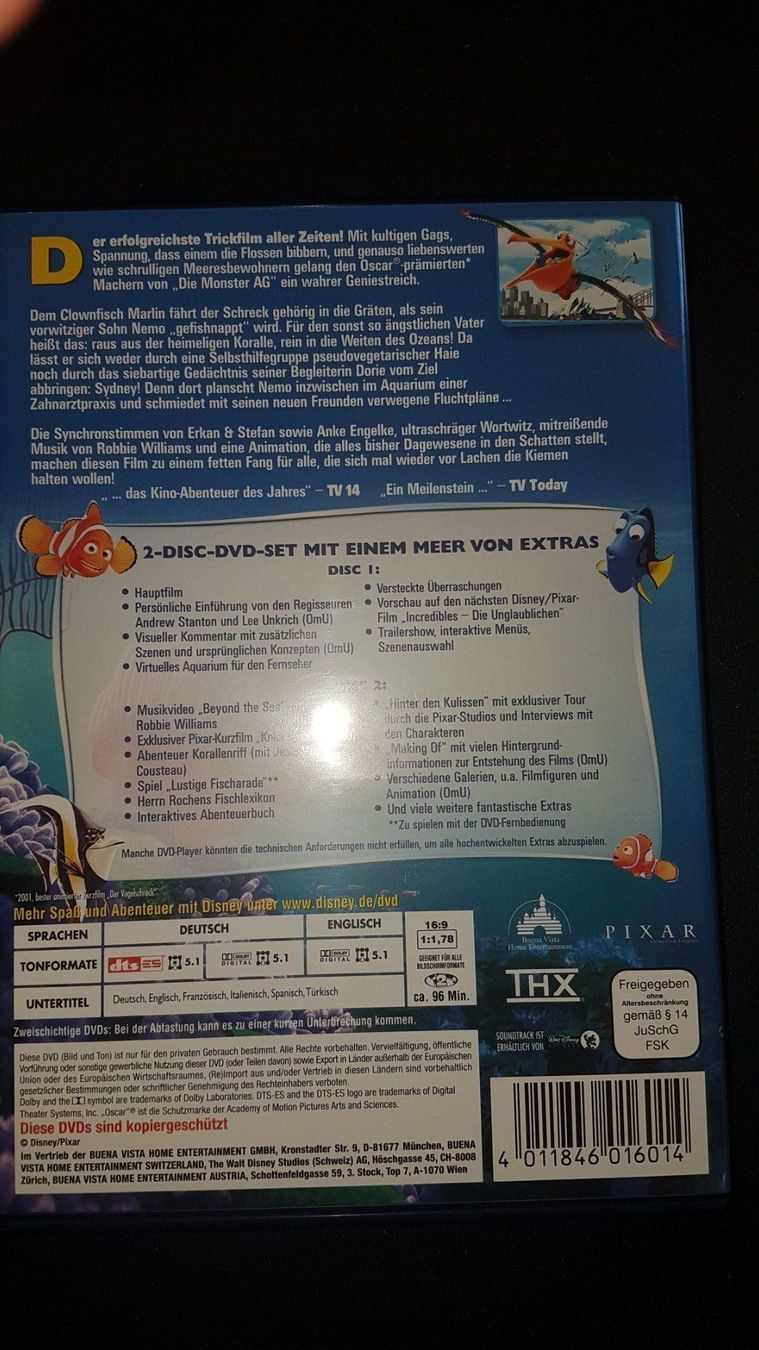 Tutti i DVDs: Findet Nemo, 2 Disc DVD Set – Usato da Teufenthal AG venduto da boebe071 3