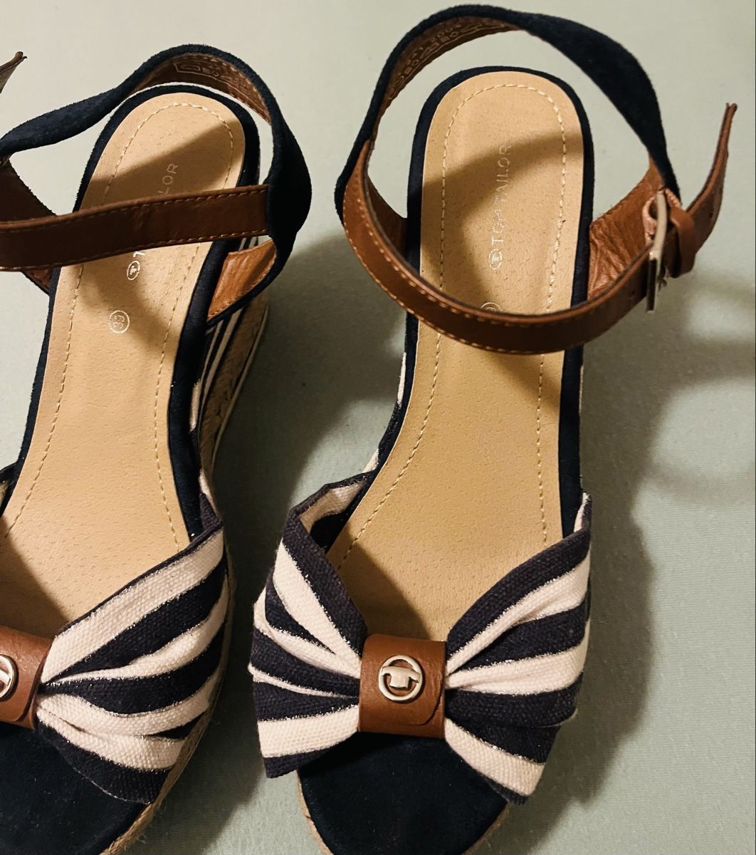 Tom Tailor Damenschuhe: Tom Tailor Keilsandalen Gr. 38 gestreift – Neu (gemäss Beschreibung) aus Baden von Sandra148 2