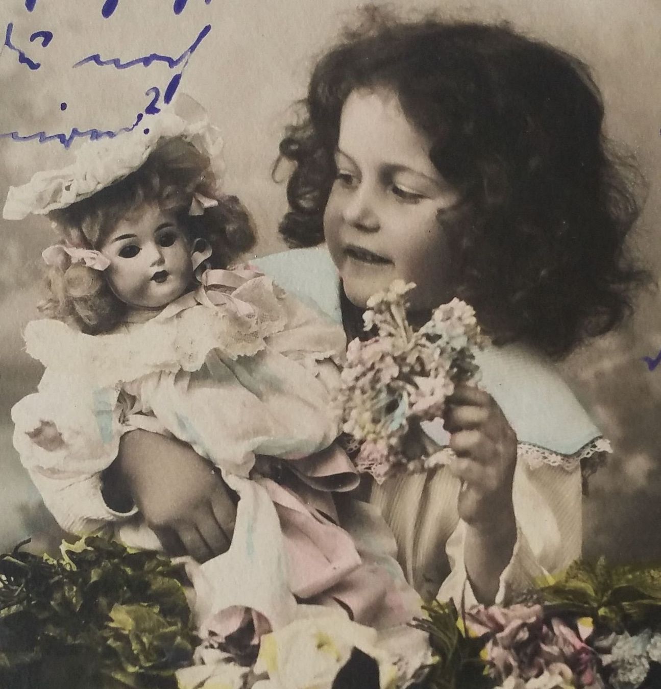 Cartoline postali: AK Ansichtskarte, Mädchen mit Puppe (II), 1905 – Usato da Oberriet SG venduto da Manick 1