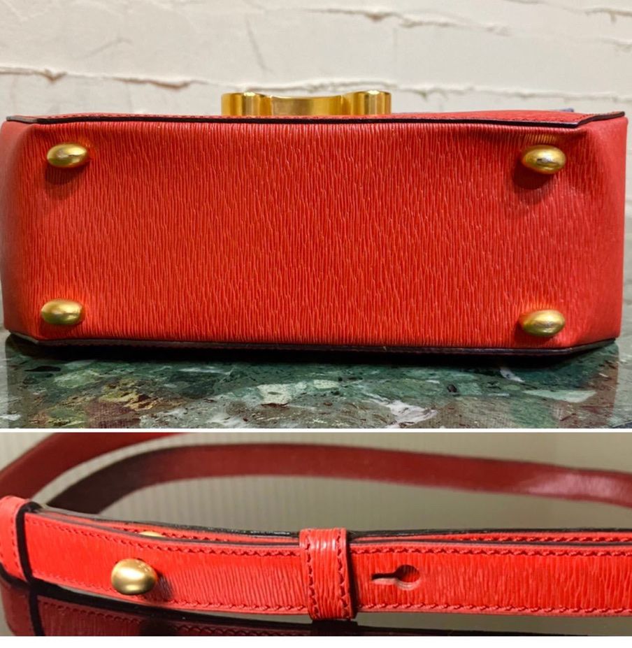 Celine Borse da donna: Sac Céline triomphe vintage rouge, cuir véritable – Usato da Jussy venduto da VanderVault 5