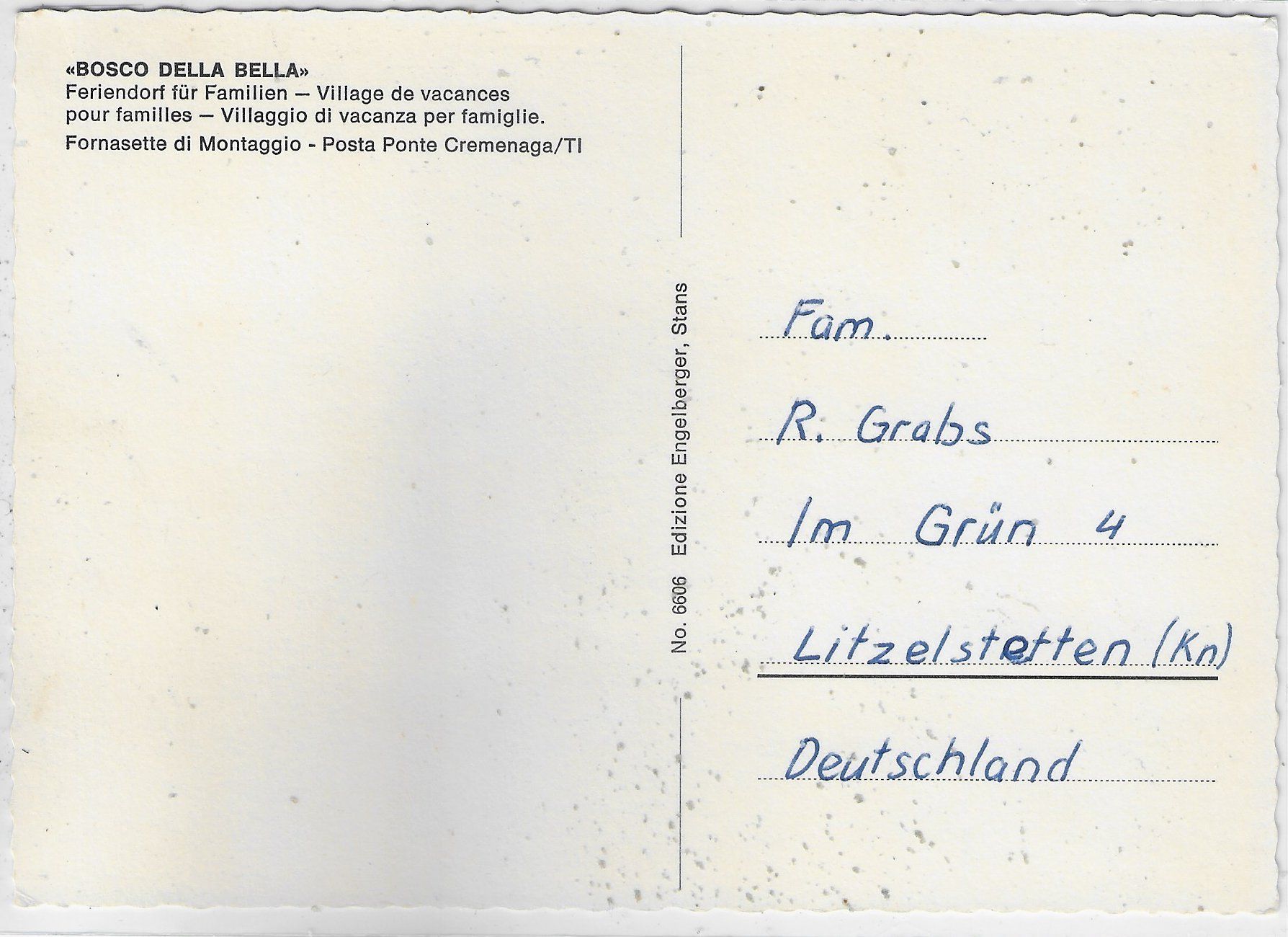 Cartoline postali: Bosco della Bella - Ponte Cremenaga – Usato da Ettingen venduto da Kartenplanet 1