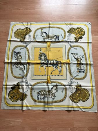 Hermes Schal Foulard Scarf Grand Apparat Silk Seide