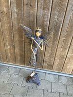 Engel Figur Metall, Vintage Look, mit Krone, Top Zustand!