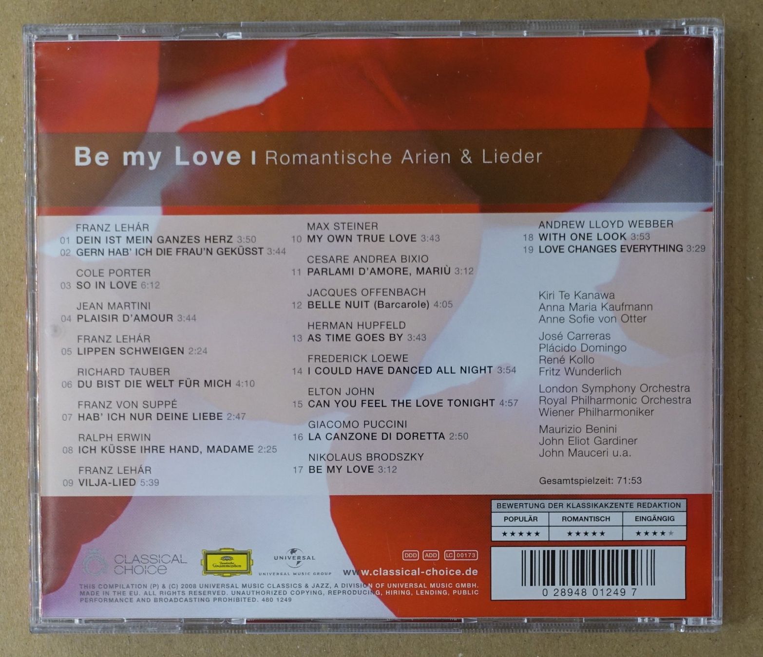CD: Be My Love (Romantische Arien & Lieder) - F28 – Usato da Sessa venduto da fraenklishop 1