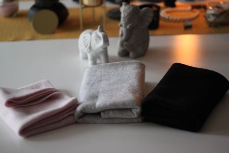 Strick Schal 100% Cashmere rosa rose grau schwarz  💖  neu