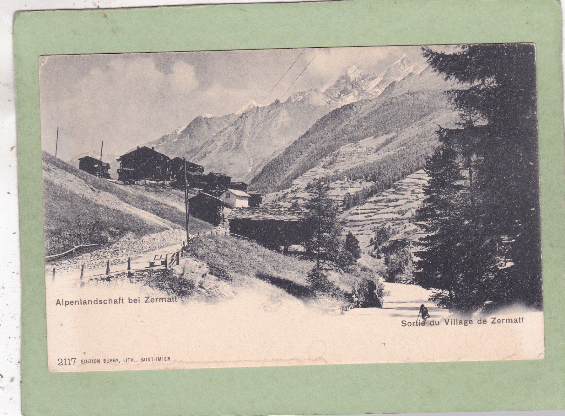 Cartoline postali: Alpenlandschaft bei Zermatt – Usato da Herisau venduto da Lisegrat2008