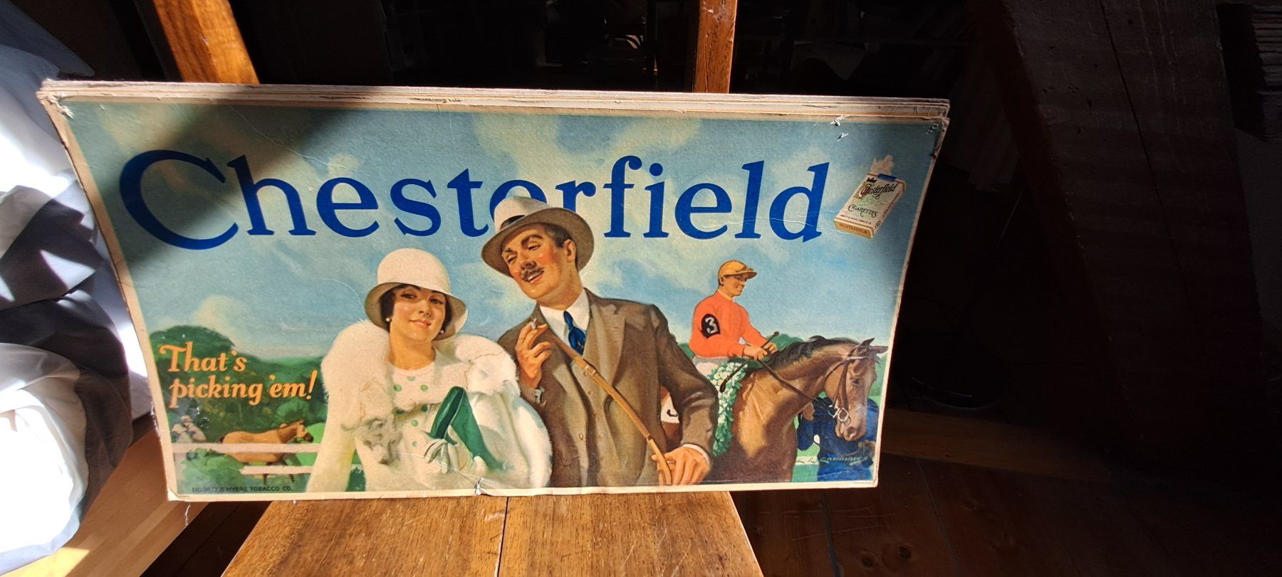 Foto & Immagini: 5 schöne, alte Chesterfield Werbeplakate – Usato da Basel venduto da Marktplatz11