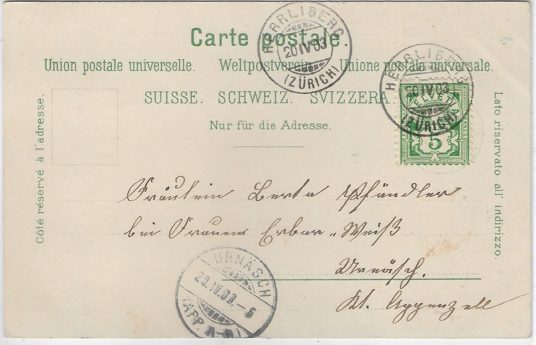 Cartoline postali: Herrliberg - Hotel Raben - Kutschen – Usato da Ettingen venduto da Kartenplanet 1
