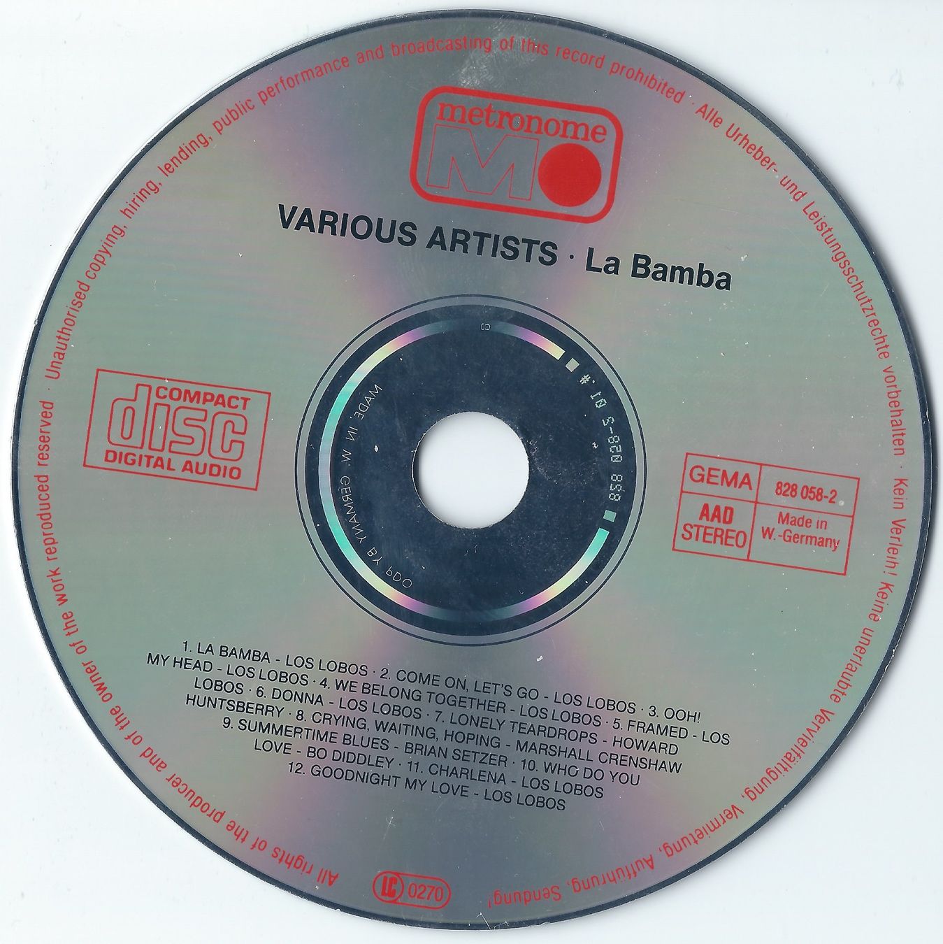 CD: La Bamba - Soundtrack CD, Los Lobos – Usato da Steinhausen venduto da rasuni 3