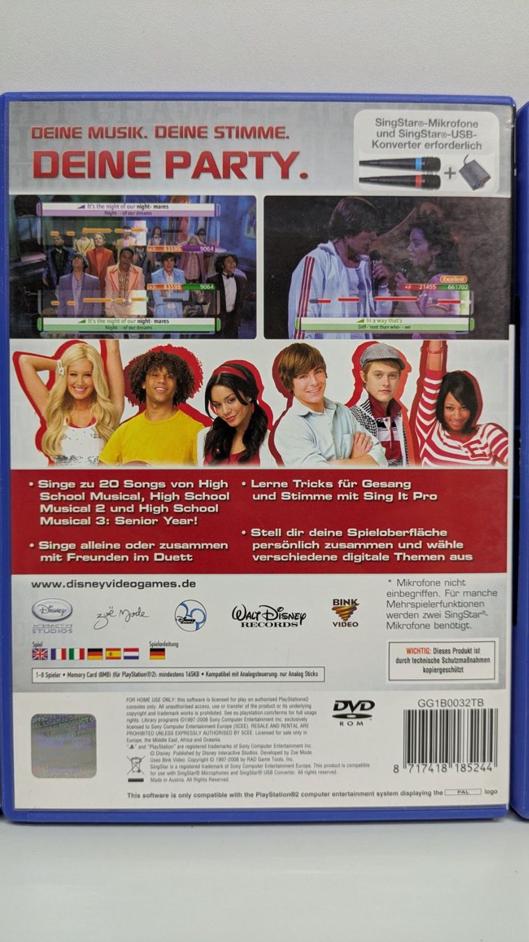 Giochi: Disney Sing It Set: Mikrofone + 4 Spiele, PlayStation 2 – Usato da Menziken venduto da mame18 3