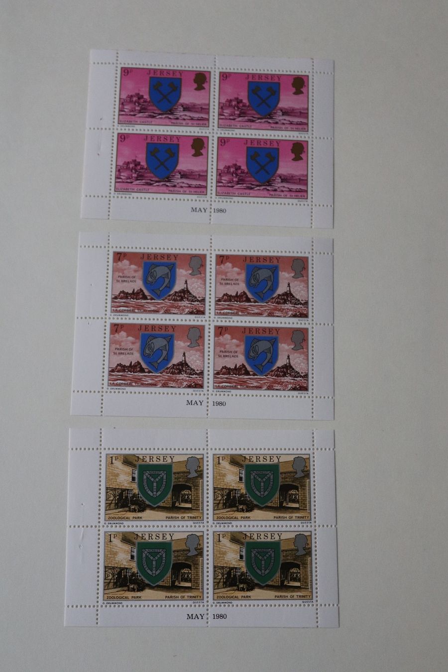 Alle Briefmarken: JERSEY 1981, WAPPEN, 11 MARKENHEFTCHENBLOCKS ** – Neu (gemäss Beschreibung) aus Erlach von Minka123 1