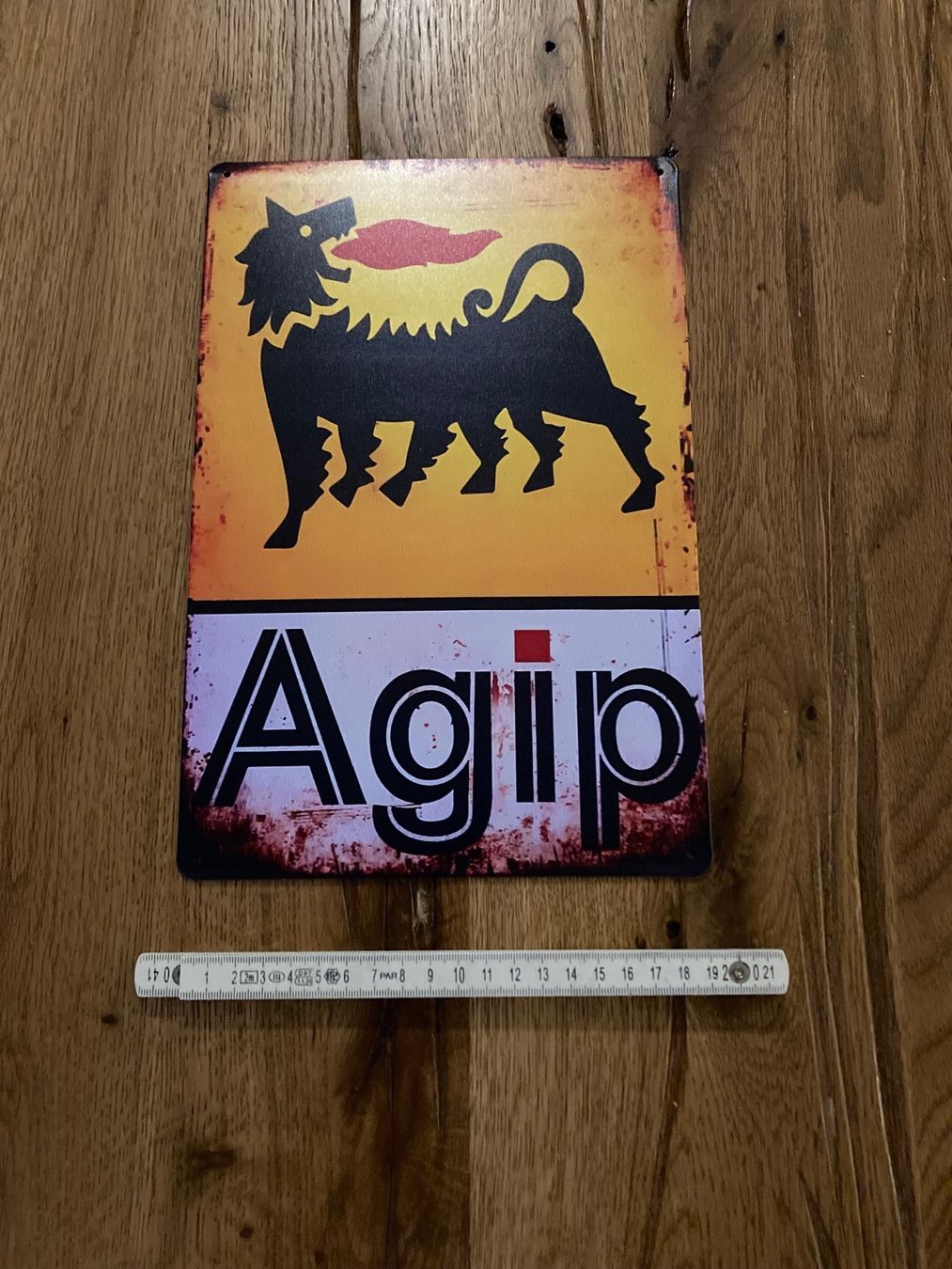 Insegne: Agip Retro Schild / neu – Nuovo e nell'imballaggio originale da Bremgarten AG venduto da Eurotiz 1
