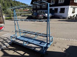 Mobiler Kragarmregal bzw Stangenwagen 200x95xh190cm