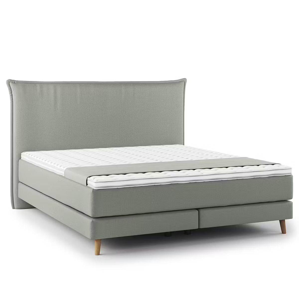 Letti: Boxspringbett 160x200 mit Topper grau mit Kopfteil – Nuovo (secondo la descrizione) da Thalwil venduto da woh_7zhr 2
