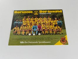 Seltene Mannschaftskarte BVB Borussia Dortmund Saison 84/85
