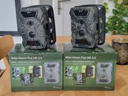 2× SECACAM Wild-Vision Full HD 5.0 Wildkamera - mit Zubehör