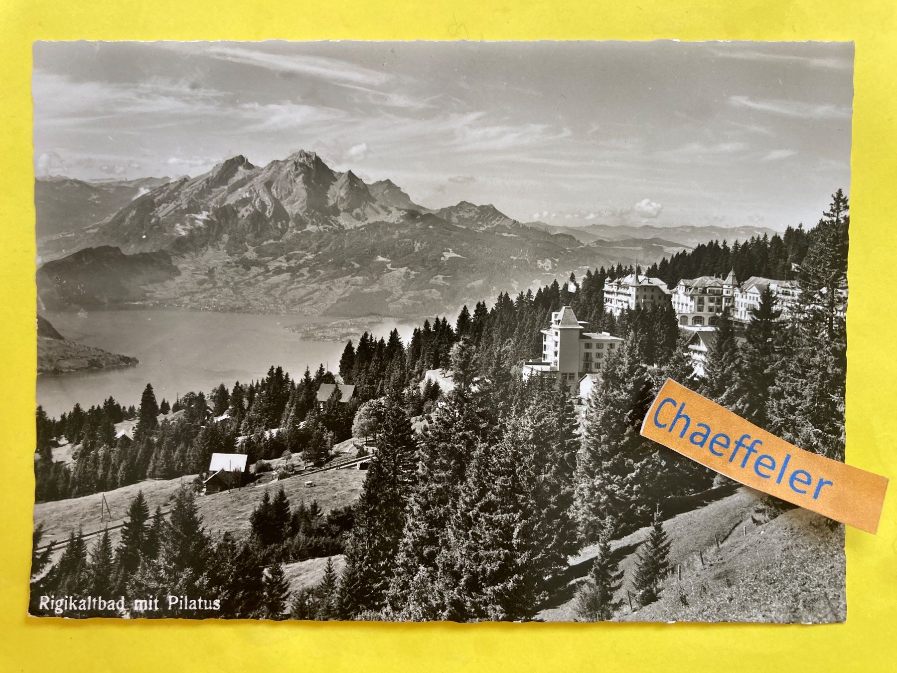 Cartoline postali: 1956 Rigi-Kaltbad mit Pilatus – Usato da Zürich venduto da Chaeffeler