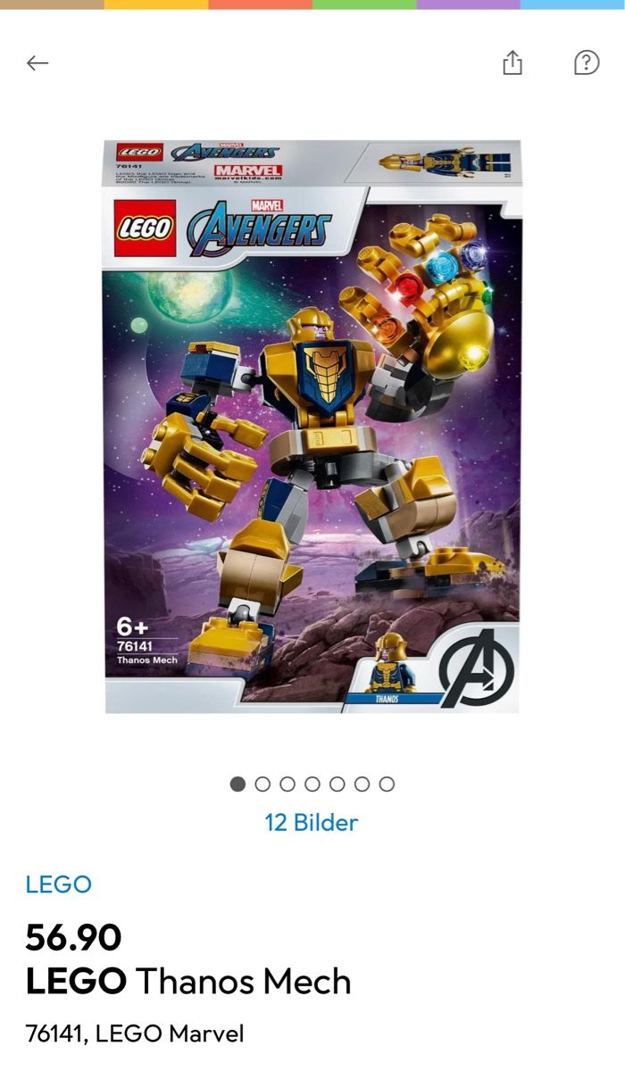 Lego Baukästen: Lego Marvel Thanos Mech 76141 NEU – Neu und originalverpackt aus Birsfelden von bar_dlr6