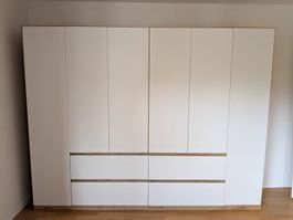 Home24 Mainz Wardrobe 271*54*210cm white oak Kleiderschrank