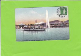 Genève-jet d'eau de 90-Raddampfschiff