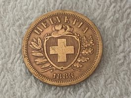 2 centimes/Rappen 1883 B