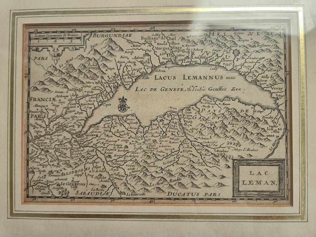 Gravures: Lac Leman - Karte – D'occasion à Walchwil par abcdefghijkl 1