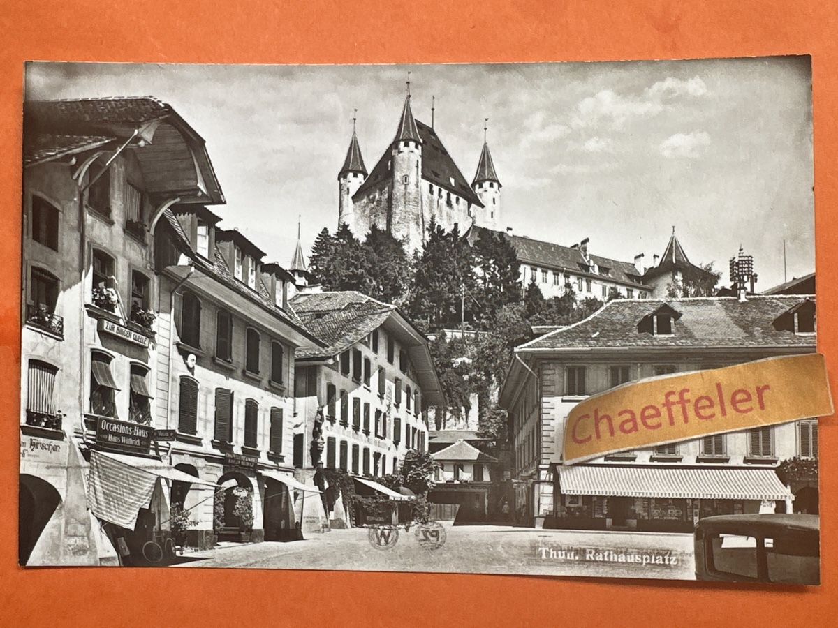 Cartoline postali: Thun. Rathausplatz – Usato da Zürich venduto da Chaeffeler