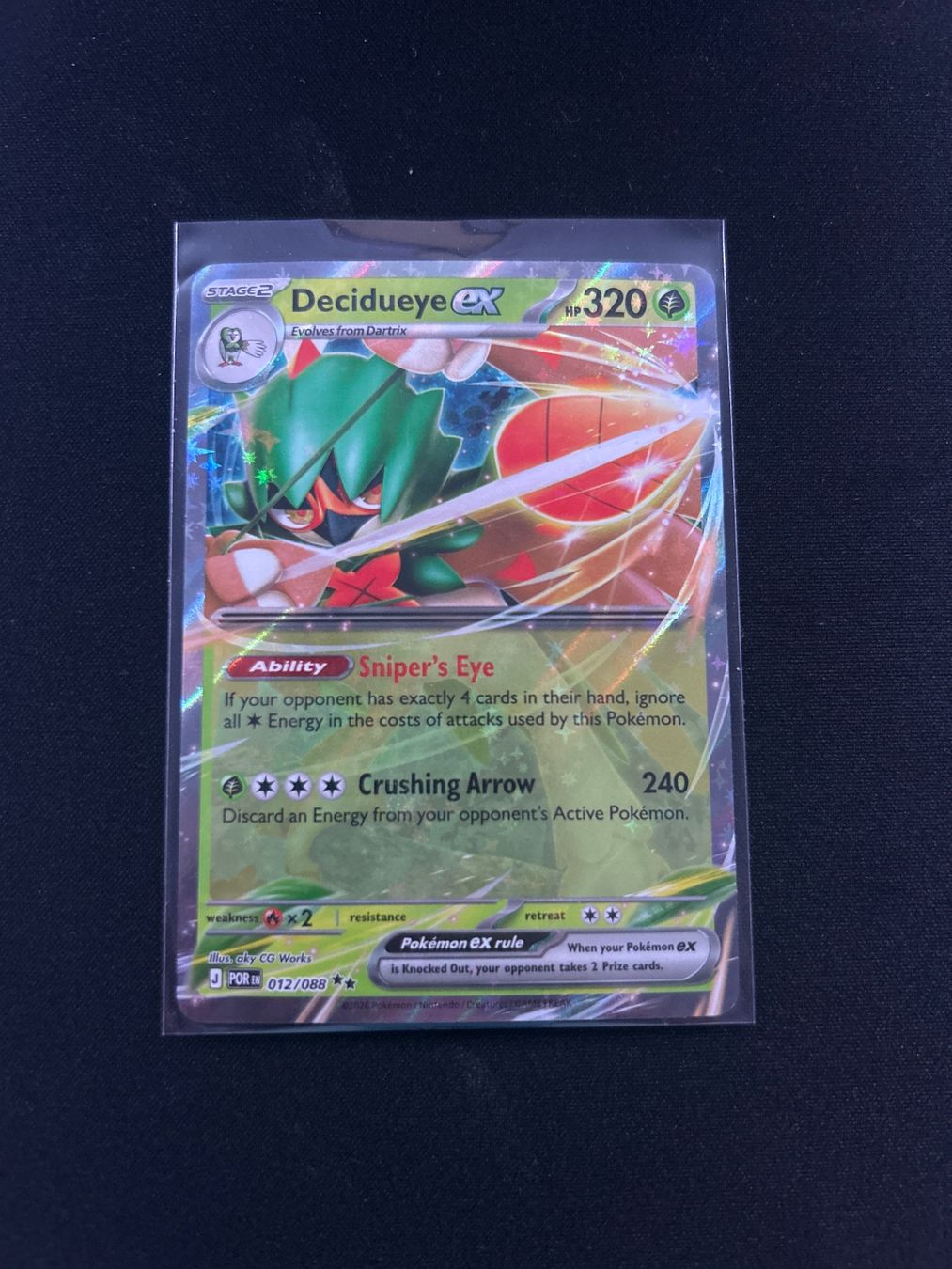 Pokémon Carte collezionabili: Pokémon Decidueye Ex #12 EN – Nuovo (secondo la descrizione) da Montet (Broye) venduto da Jocksmock