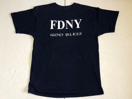Vintage Y2K T-Shirt Police New-York God Jesus Size L