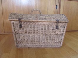 Vintage Wäschekorb aus Rattan mit Deckel - Herbst-Deko 🧺...
