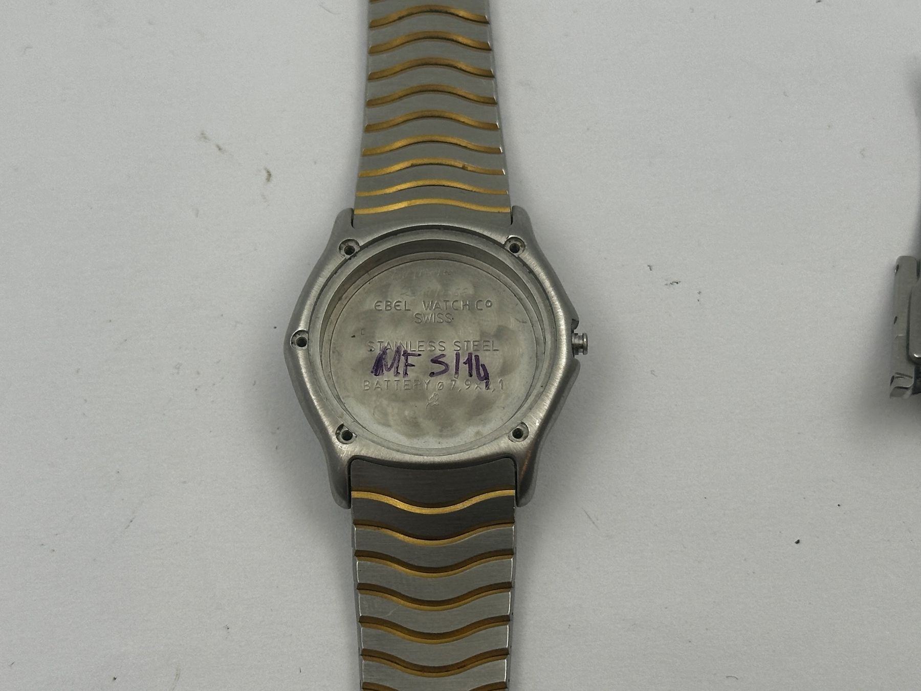 Ebel Orologi: Ebel Sport Classic Wave Gehäuse mit Band ref: 1087121 – Usato da Brüttisellen venduto da AlphaOmega05 3