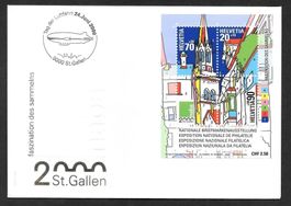 Sonderbrief Block W84 S. 1779 Tag Luftfahrt St. Gallen 2000