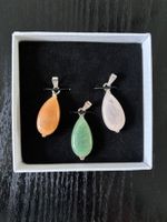 Rosenquarz und Aventurin Anhänger Set, Neu und ungetragen