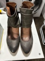 Roberto Santi Grau Leder Stiefeletten Gr. 39
