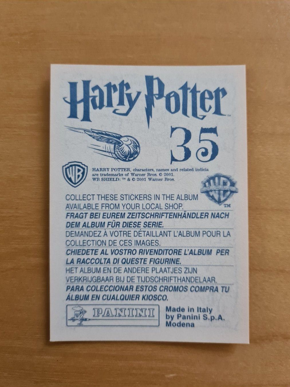 Panini Carte collezionabili: Panini Harry Potter Nr. 35 – Nuovo (secondo la descrizione) da Oberwil BL venduto da Spieltopia 1
