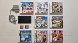 Nintendo DSi Konsole Super Mario Sonic 10 Spiele + Zubehöre