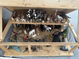 65 schleich Tiere mit Holzhaus