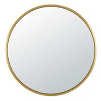 Stratford - 160cm runder Spiegel aus goldfarbenem Aluminium