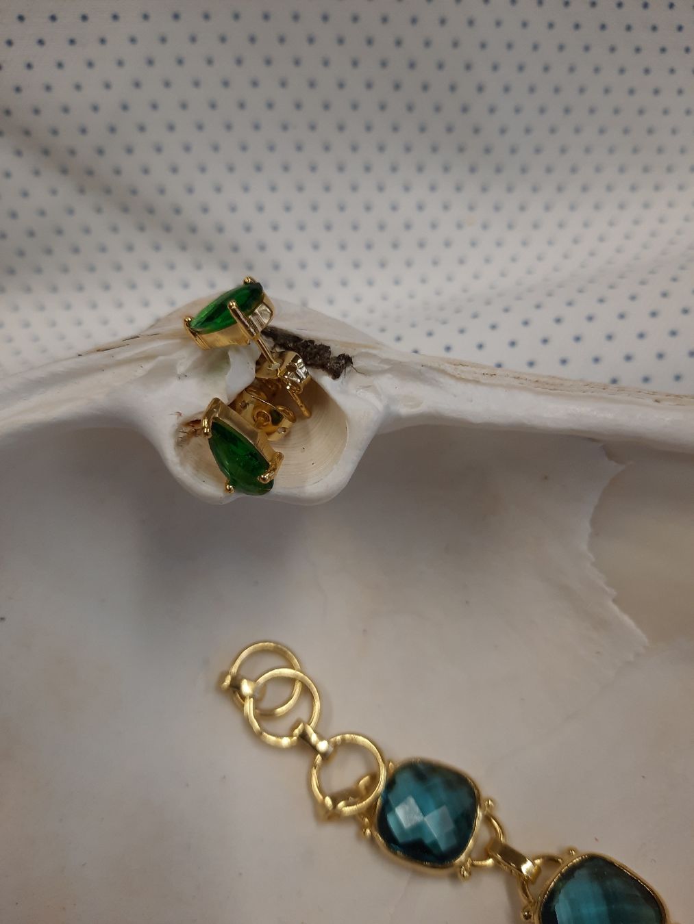 Bracciali & Braccialetti: Bracelet und Ohrstecker Messig vergoldet – Nuovo e nell'imballaggio originale da Basadingen venduto da 7_zwerge 1