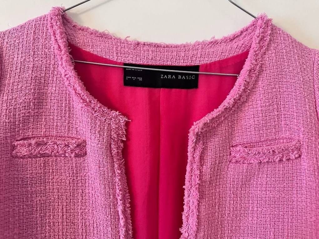 Zara Cappotti: Zara Basic Tweed Mantel in Rosa, Gr. S. – Nuovo (secondo la descrizione) da Zürich venduto da carmen_kandey_Insta 2