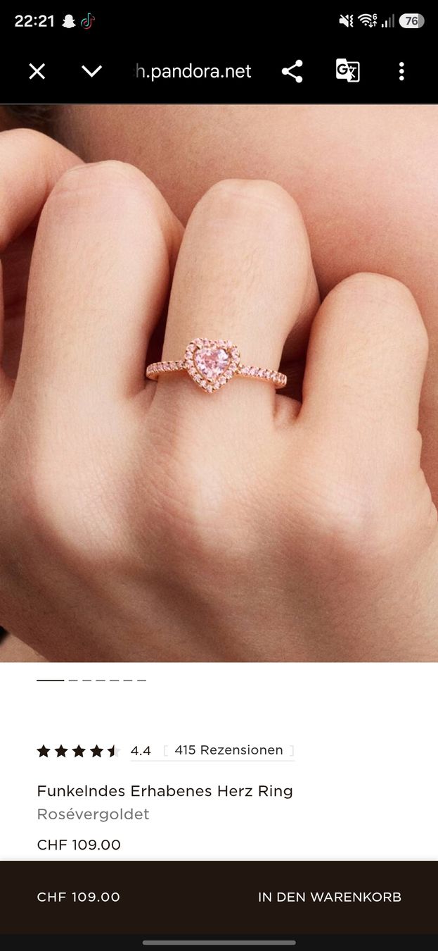 Pandora Anelli: Pandora Herz Ring – Usato da Bern venduto da lea_6xll 1