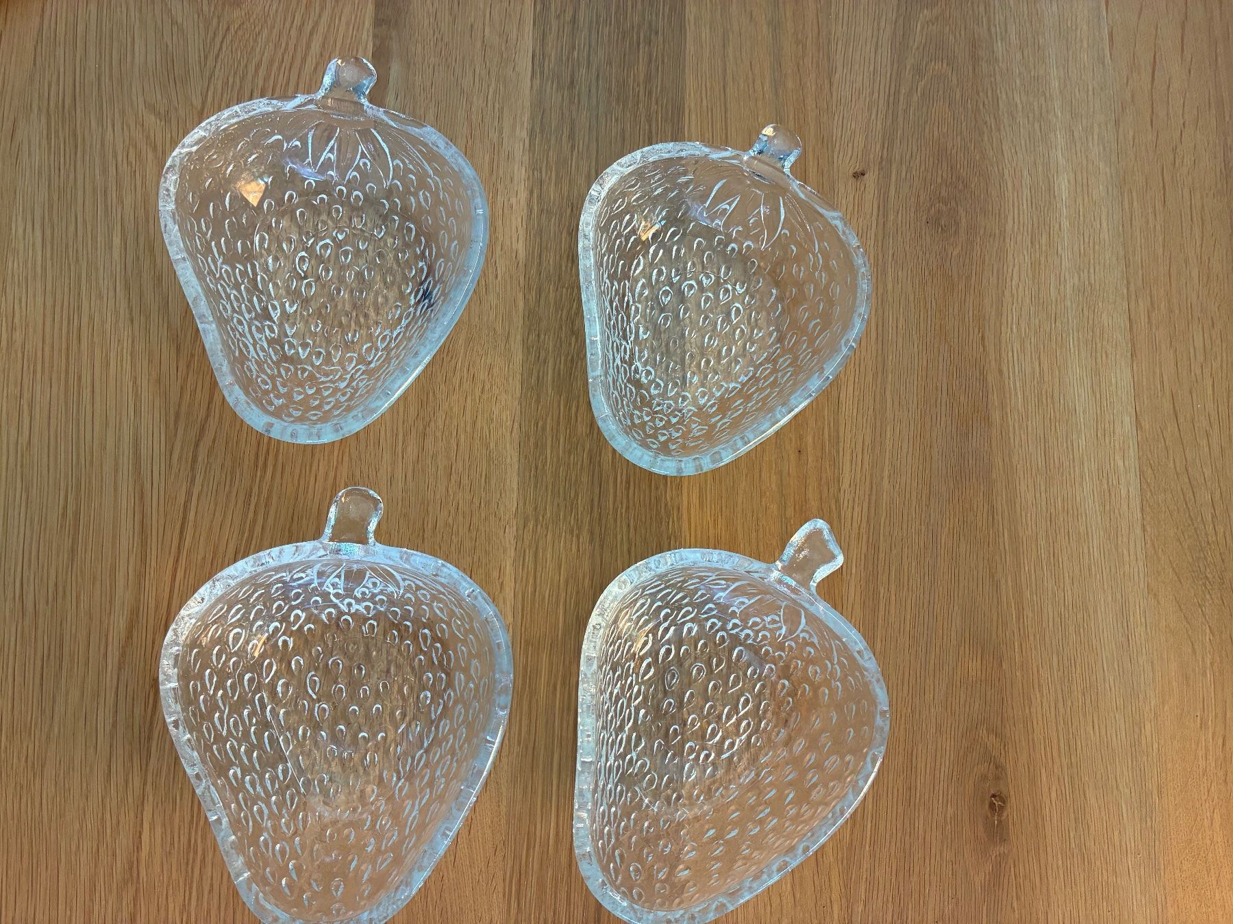 Schalen: Glasschäleli 4er Set Erdbeeren – Gebraucht aus Frick von sandra037 2
